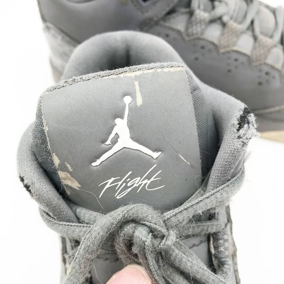 AIR JORDANS Flight Kids Gray High Top Sneakers Youth 4.5 - Picture 12 of 14